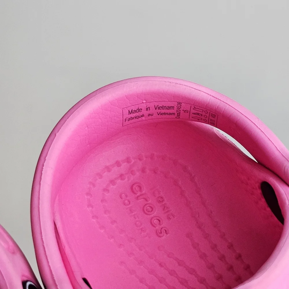 Iconic CROCS Comfort Classic Baby Clog Pink Lightweight Sandals Children C6